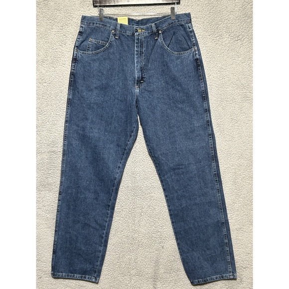 Wrangler Other - Wrangler Rugged Wear Mens Classic‎ Fit Blue Denim Jeans 38x34 Outdoors Western